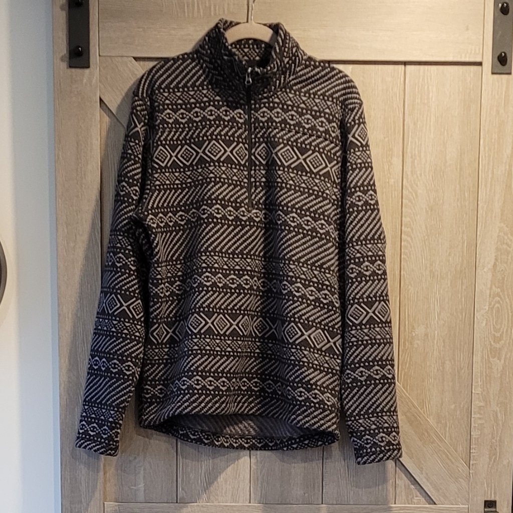Windriver, Heat Men Sweater, Size M, Dark Gray And White